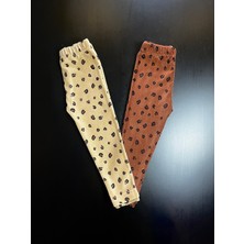 Bobsi Co Kız Çocuk Fitilli Kadife %100 Pamuk 2'li Renkli Takım Tayt Seti