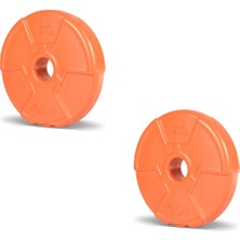 PremiumPort Turuncu Vinyl Dambıl Seti 2 Adet, 2 Kg, Spor ve Fitness Için Ideal