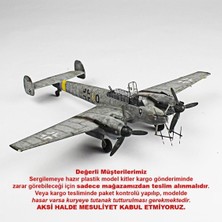 QD097 1/48 Ölçek, Messerschmitt Bf 110 G Sergilemeye Hazır Plastik Uçak Maketi