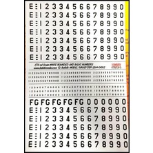 Babibi DDT01002 1/72 Ölçek, Türk Hava Kuvvetleri Rakam Seti, Dekal Çıkartma