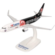 Herpa 614481 1/200 Ölçek, Sun Express Boeing 737-800 (Eintracht Frankfurt-Sge Express) Tc-Spm, Snapfit, Plastik, Standlı, Sergi