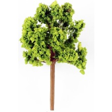 Hobbytime 7 Cm. Yuvarlak Formlu Bahar Yeşili Ağacı Modeli, 3 Adet