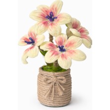 Akın Hediyelik Dekoratif Şönil Yapay Çiçek – Krem & Pudra Zarafet