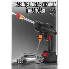 Pazarcan Şarjlı Oto Yıkama Tabancası Su Basınçlı Hazneli Bataryalı
