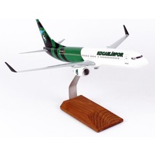 THY053 1/100 Ölçek, Thy Kocaeli Spor Logolu B737-800 Yolcu Uçağı, Sergilemeye Hazır Ahşap Standlı Model