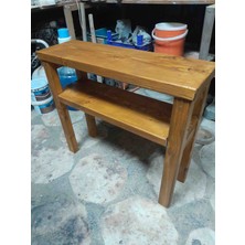 Woodzen Ceviz Renk 2 Raflı Çok Amaçlı Ahşap Dresuar Kitaplık Ayakkabılık 60X24X60