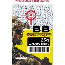 PremiumPort Yüksek Performanslı 0.25G Bb Airsoft Topları 4000 Adet, 1kg Paket