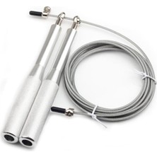 PremiumPort Gümüş Gri Alüminyum Atlama Ipi ile Etkili Egzersiz Keyfi