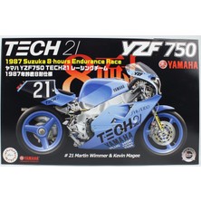 Fujimi Bıke9 14132 1/12 Ölçek, Yamaha YZF750 TECH21 Racing Team 1987 Suzuka 8-Hours Endurance Race, Motorsiklet Plastik Model K