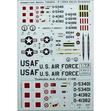 Microscale 72004 1/72 Ölçek, F-102 A Decals