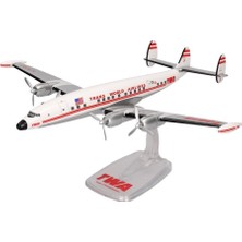Herpa 614467 1/125 Ölçek, Twa Havayolları Lockheed L-1049G Super Constellation, N7104C, Snapfit, Plastik, Standlı, Sergilemeye