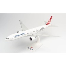 Herpa 613057 1/200 Ölçek, B777-300ER Turkish Airlines Tc-Izmir, Snapfit, Sergilemeye Hazır Model Yolcu Uçağı