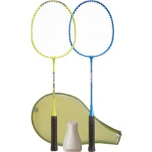 PremiumPort Yetişkin Badminton Raket Seti, Sarı/mavi, Eğlence ve Spor Keyfi