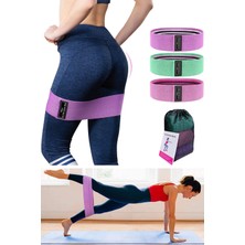 PremiumPort 3'lü Pilates ve Fitness Direnç Bandı Seti, Kalça ve Spor Egzersizleri Için