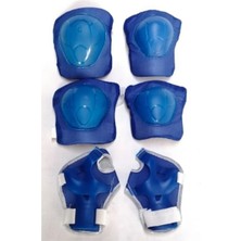 Feyza Design Çocuklar Için 6 Parçalı Paten ve Kaykay Güvenlik Seti Mavi