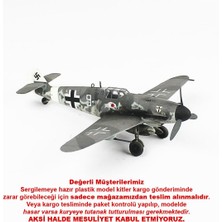 QD062 1/48 Ölçek, Messerschmitt Bf 109 G-6 Sergilemeye Hazır Plastik Uçak Maketi