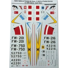 Microscale 48003 1/48 Ölçek, Decal-F 100 D At Turkish Servıce