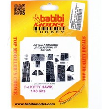 Babibi BD3-0020 1/48 Ölçek, F-101B Voodoo Kitty Hawk Için Kokpit Seti, Dekal Çıkartma