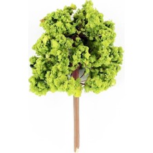 Hobbytime 9 Cm. Yuvarlak Formlu Bahar Yeşili Ağacı Modeli, 2 Adet