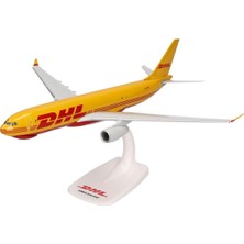 Herpa 614139 1/200 Ölçek, Dhl (European Air Transport) Airbus A330-200F, Metal, Snapfit, Sergilemeye Hazır Model Kargo Uçağı