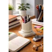 Novatech İnovasyon Dekoratif Antik Sütun Objesi Dekoratif Objeler Masaüstü Organizeri Ev Dekorasyonu Kitaplık Organizer  Makyaj Organizeri