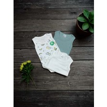 Kolsuz Üçlü Bebek Çıtçıtlı Body - RYZEB004 - Mint Yeşili - 6 - 9 Ay Mint Yeşili