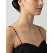 925 Ayar Gümüş Zarif Kelebek Şans Tasarım Kadın Kolye