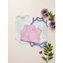 Kolsuz Üçlü Bebek Çıtçıtlı Body - RYZEB004 - Lila - 6 - 9 Ay Lila