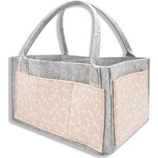 NessiWorld Keçe Anne Bebek Bakım Çantası 772 Somon Çiçek