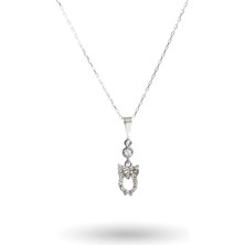 925 Ayar Gümüş Baykuş Tasarım Kadın Kolye