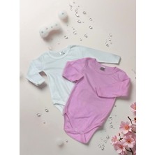 Uzun Kol Ikili Bebek Çıtçıtlı Body - RYZEB009 - Pembe - 12 - 18 Ay Pembe