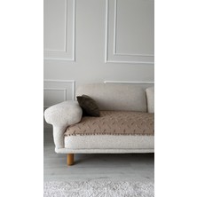 Hisar Home Bohem Çizgili Ponponlu Koltuk Kanepe Çekyat Örtüsü 90X200