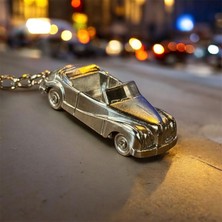 Anahtarlık Evreni Cabrio Gümüş Araba Metal Anahtarlık