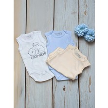 Kolsuz Üçlü Bebek Çıtçıtlı Body - RYZEB004 - Somon - 0 - 3 Ay Somon