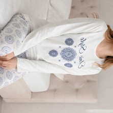 Enisa Etnik Desen Pamuklu Pijama Takımı