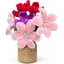 Akın Hediyelik Dekoratif Şönil Yapay Çiçek – El Yapımı Renkli Tasarım