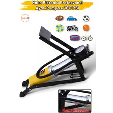 PremiumPort Yüksek Performanslı Tekli Tekerli Pistonlu Ayak Pompası