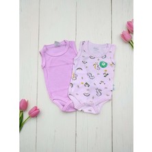 Kolsuz Ikili Bebek Çıtçıtlı Body - RYZEB005 - Pembe - 6 - 9 Ay Pembe