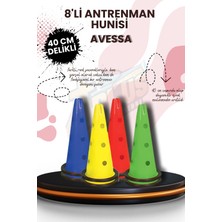 PremiumPort Esnek ve Dayanıklı 8'li 40 cm Fonksiyonel Delikli Huni Seti