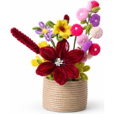 Akın Hediyelik Dekoratif Şönil Yapay Çiçek – Renkli El Yapımı Tasarım