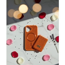 KumOziShop iPhone 16 Uyumlu Magsafe ve Mıknatıs Özellikli Taşlı Cüzdanlı Premium Kılıf
