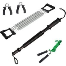 PremiumPort Delux Set Göğüs Hareket Aparatı ve Bilek Güçlendirme Atlama Ipi