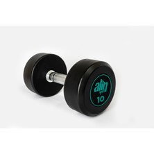 PremiumPort 10 kg Siyah Profesyonel Kauçuk Dambıl Seti, Sağlıklı Fitness Aleti