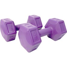 PremiumPort 3 kg Mor Dambıl Seti, 2 Adet, Toplam 6 Kg, Hafif ve Dayanıklı