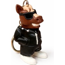 Zeniz Objects Sevimli Cool At Figürlü Anahtarlık – Gözlüklü Tasarım, Çanta & Anahtar Süsü