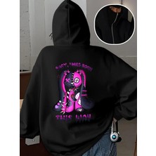 LAYORA Kar Maskeli Ninja Unisex Polar Sweatshirt – Kalın 3 Iplik – Kışlık Rahat Tarz