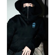 LAYORA Kar Maskeli Ninja Unisex Polar Sweatshirt – Kalın 3 Iplik – Kışlık Rahat Tarz