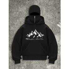 LAYORA Kadınlar Için Gotik Yarış Grafik Baskılı Kapüşonlu Sweatshirt