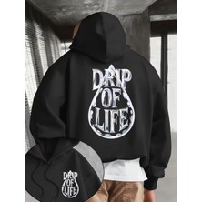 LAYORA Erkek Kapüşonlu Sweatshirt Tüm Sezon Rahat Kesim, Kışlık Kapüşonlu