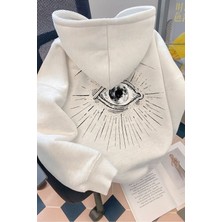LAYORA Göz Grafikli Arka Baskılı, Uzun Kollu, Günlük ve Resmi Kombinler Için Kapüşonlu Sweatshirt